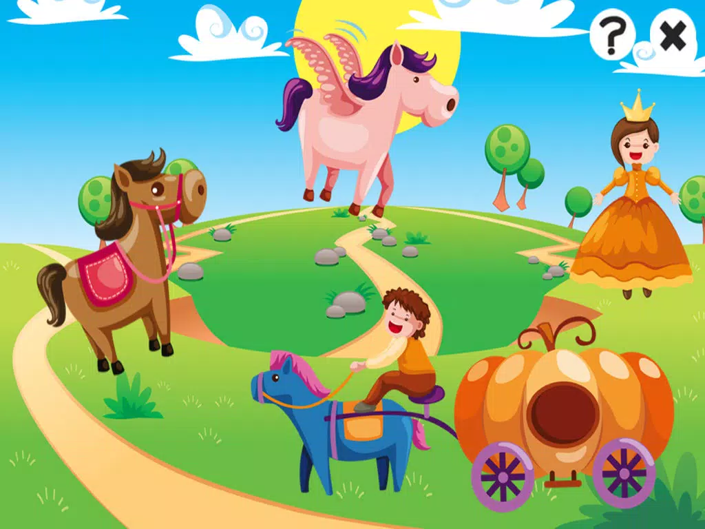A Fairy Tale Kids Adventure - Free Learning Game - Discover a Fabulous World of the Princess & Horse iPad Screenshots