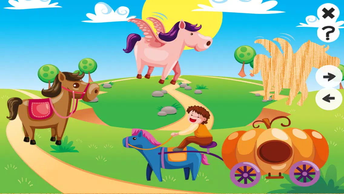 Animated Animal & Horse Puzzle For Babies and Small Kids: The Magic World With Horses! Free Kids Learning Game For Logical Thinking with Fun&Joy Screenshots