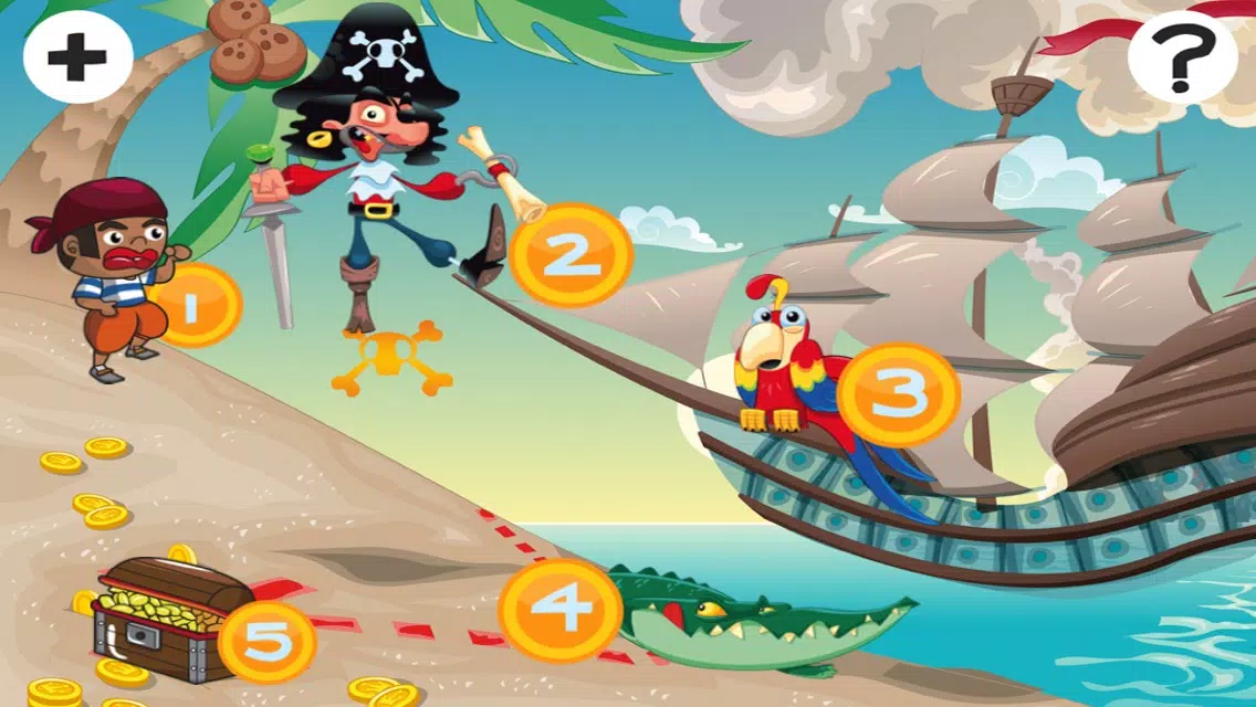 Car-ibbean Pirate-s with Hook-s in the Sea Kid-s Learn-ing Game-s Screenshots