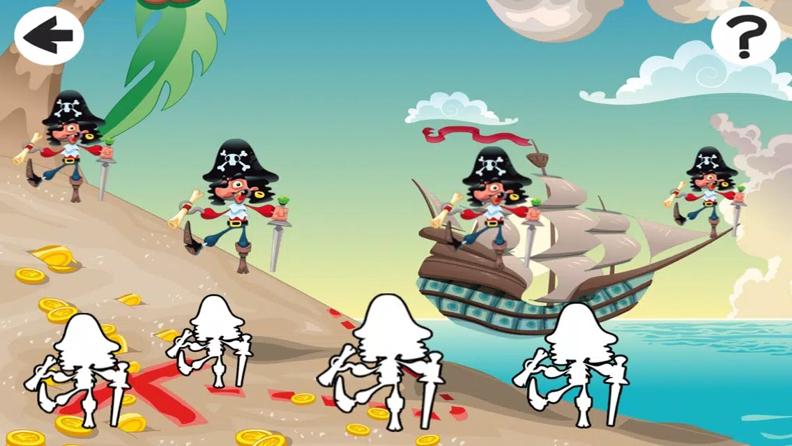 Car-ibbean Pirate-s with Hook-s in the Sea Kid-s Learn-ing Game-s Screenshots