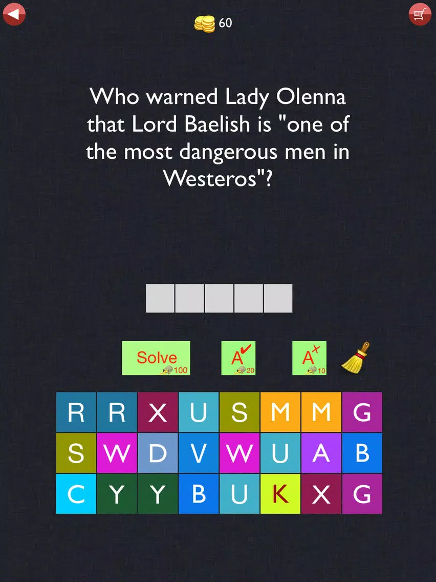 Trivia Quiz - For Throne Game Fans Guess the right word iPad Screenshots