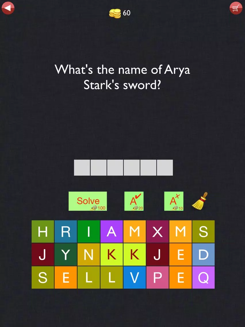 Trivia Quiz - For Throne Game Fans Guess the right word iPad Screenshots