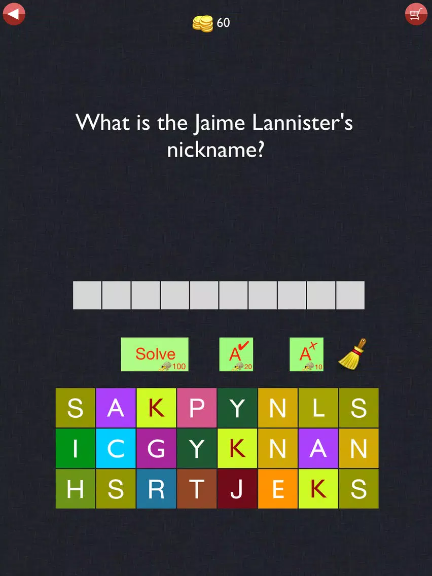 Trivia Quiz - For Throne Game Fans Guess the right word iPad Screenshots