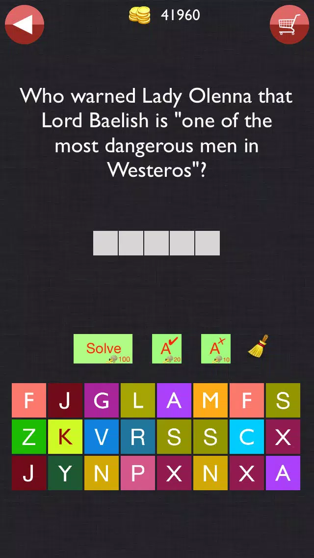 Trivia Quiz - For Throne Game Fans Guess the right word Screenshots