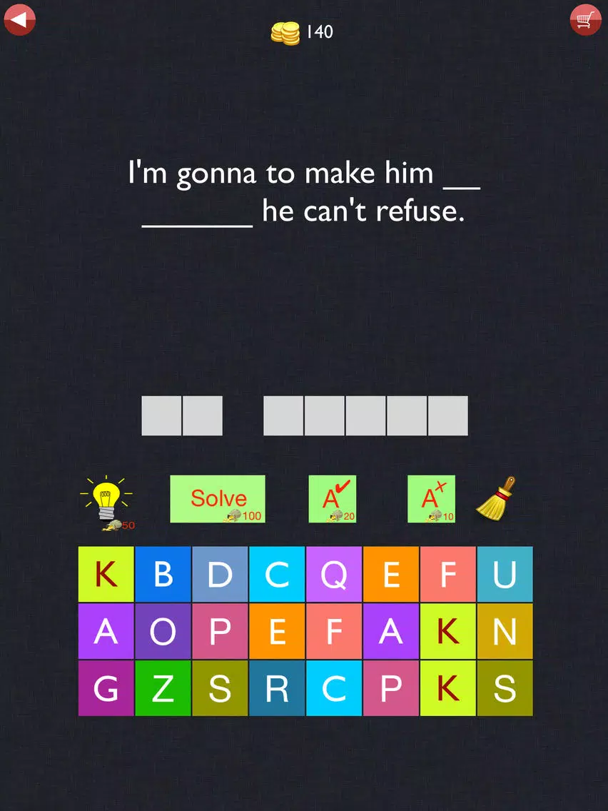 Movie Quotes - Guess the Missing Word in Movie Dialogue Quiz iPad Screenshots