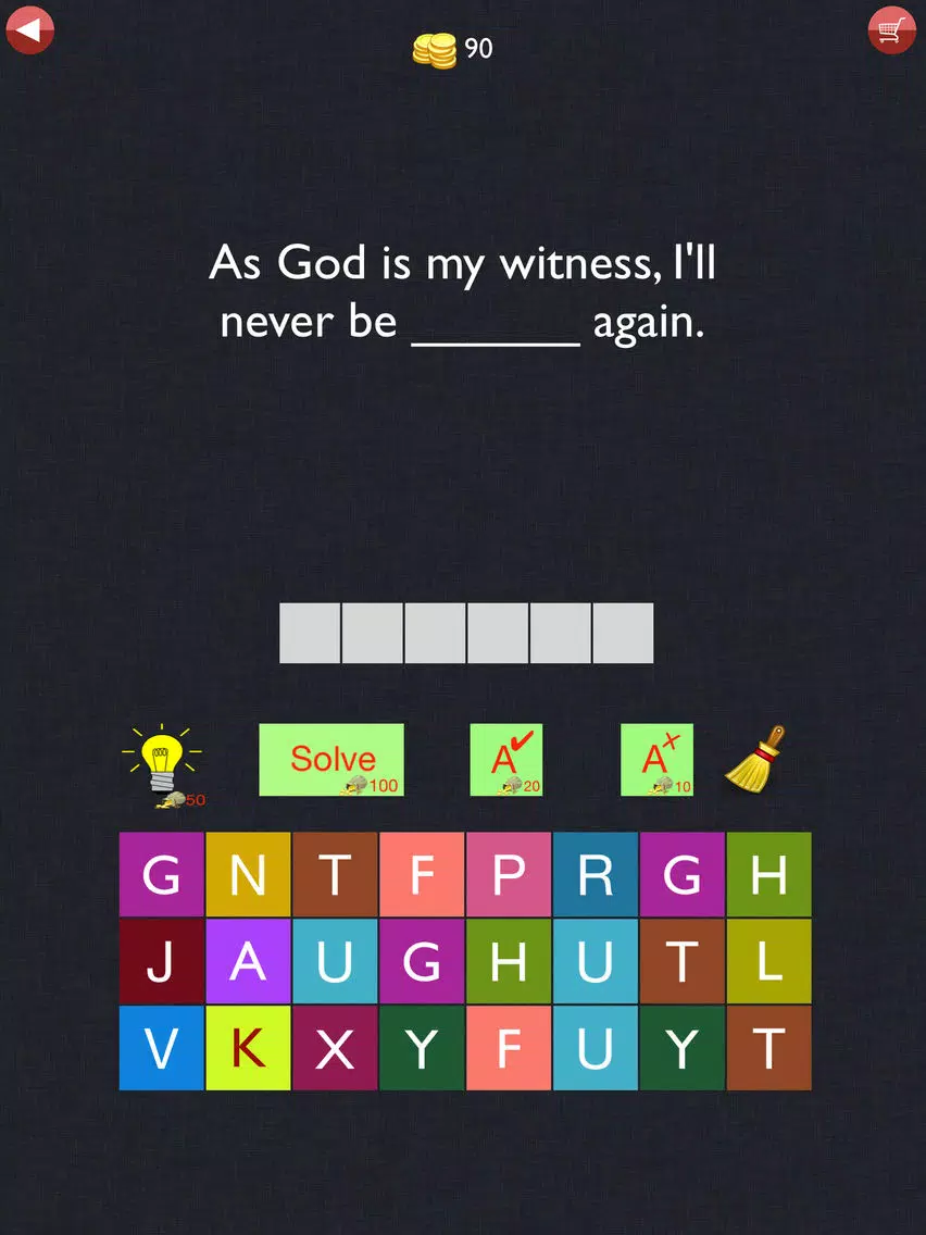 Movie Quotes - Guess the Missing Word in Movie Dialogue Quiz iPad Screenshots