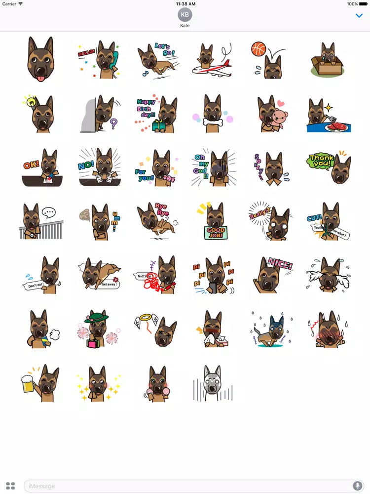 Cute Belgian Malinois Sticker iPad スクリーンショット