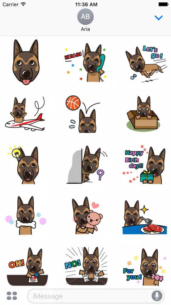 Cute Belgian Malinois Sticker スクリーンショット