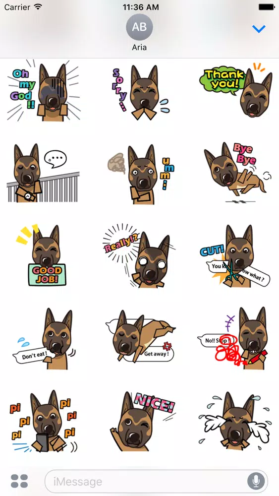 Cute Belgian Malinois Sticker スクリーンショット