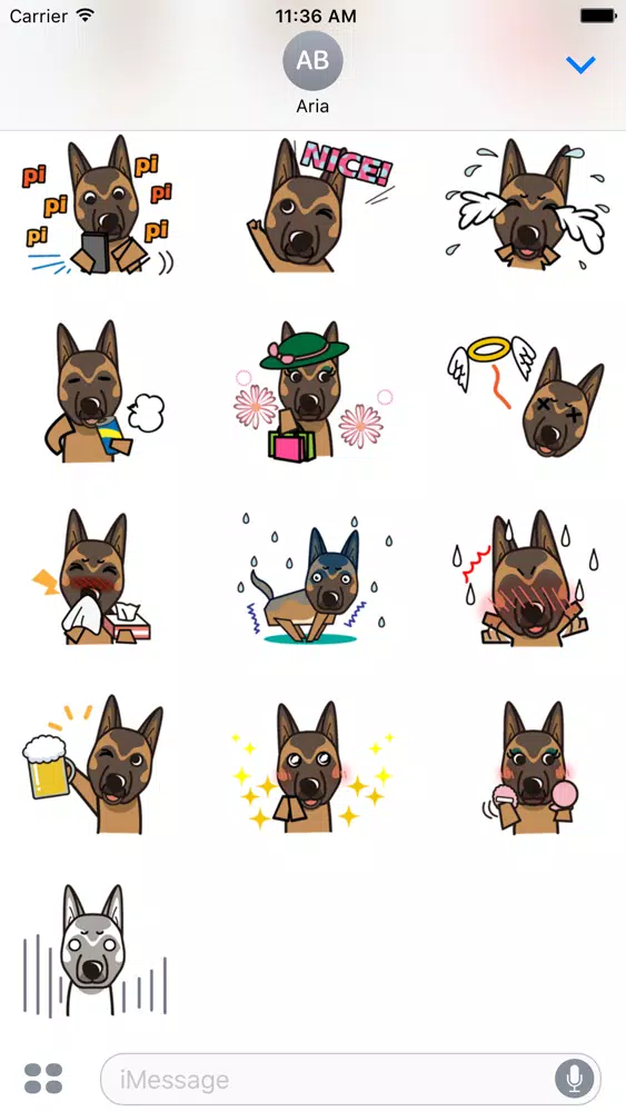 Cute Belgian Malinois Sticker スクリーンショット