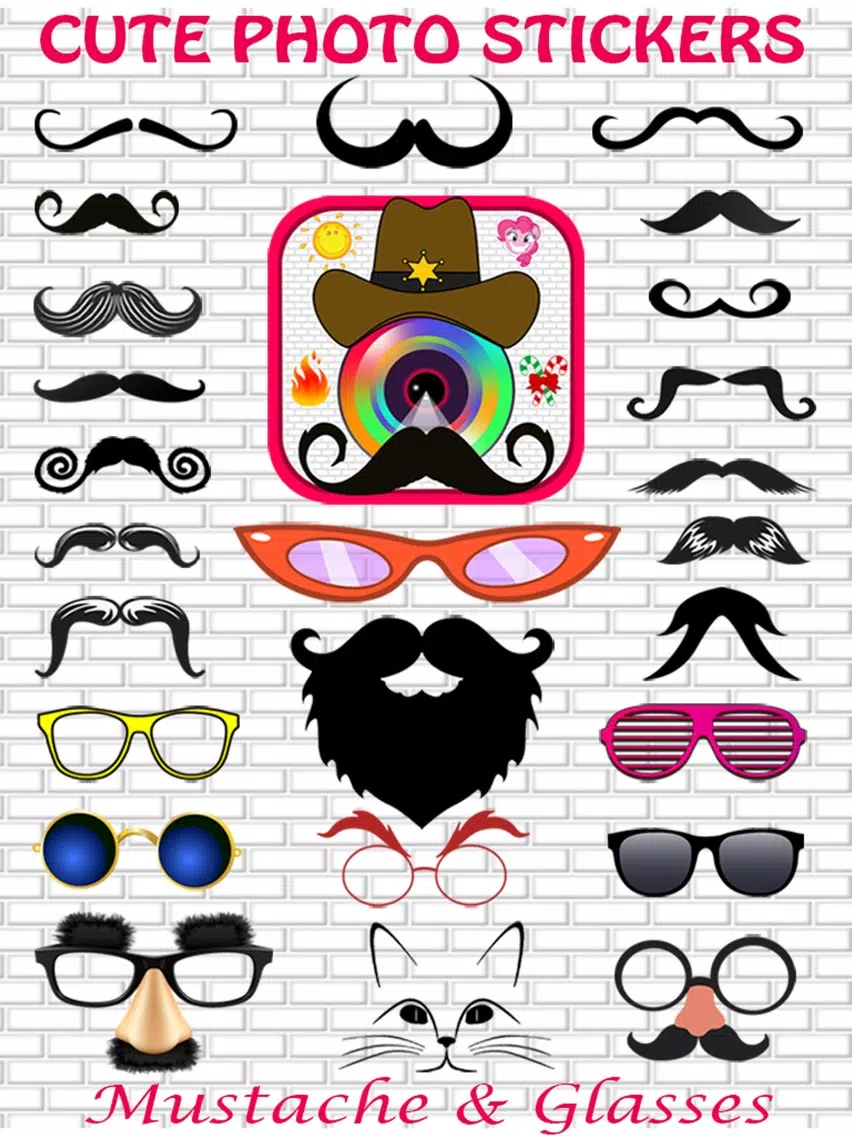 Cute Photo Sticker Creator - Selfie Picture Booth with Cool Stickers & Collage Frames Editor iPad Screenshots
