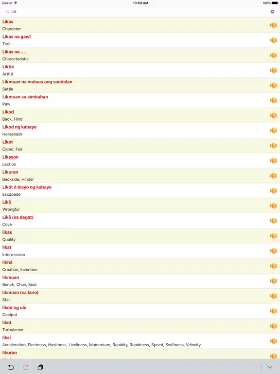 Tagalog to English Dictionary Offline New Free iPad Screenshots