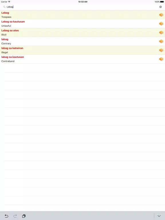 Tagalog to English Dictionary Offline New Free iPad Screenshots