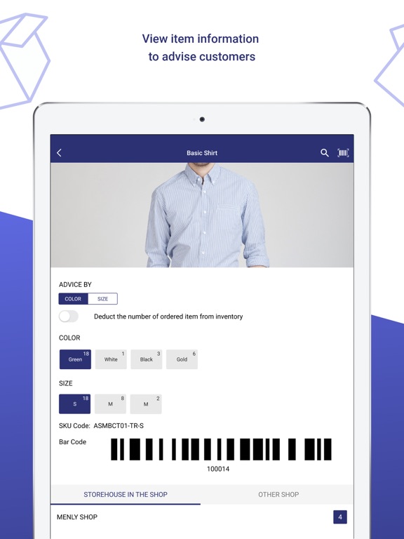 Ảnh chụp màn hình của MISA eShop - Consultant iPad