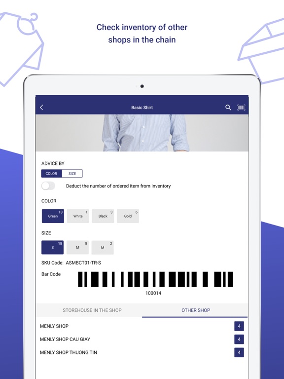 Ảnh chụp màn hình của MISA eShop - Consultant iPad
