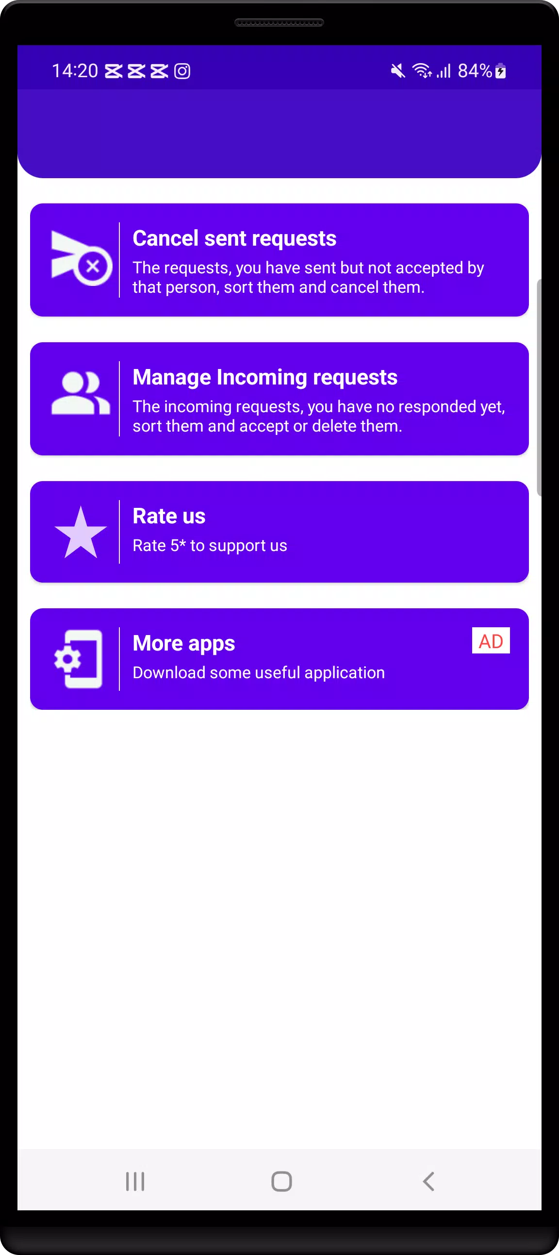 Friend Request Manager Screenshots