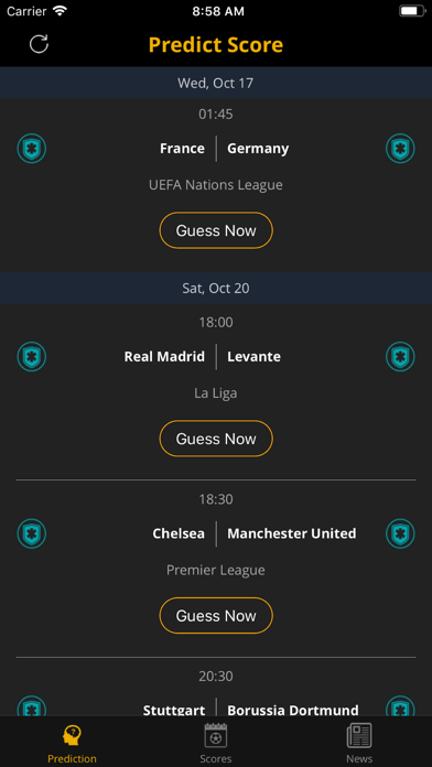 Predict Score - Soccer Matches Screenshots