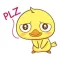 Yellow Baby Chicken Sticker