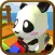 Panda Brakes: Cartoon of puppy racing and running downhill for kids game