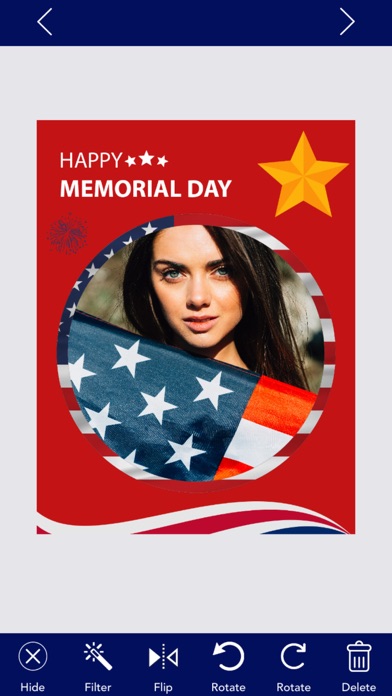 Memorial Day Greeting Card App Screenshots