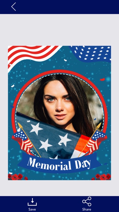 Memorial Day Greeting Card App Screenshots