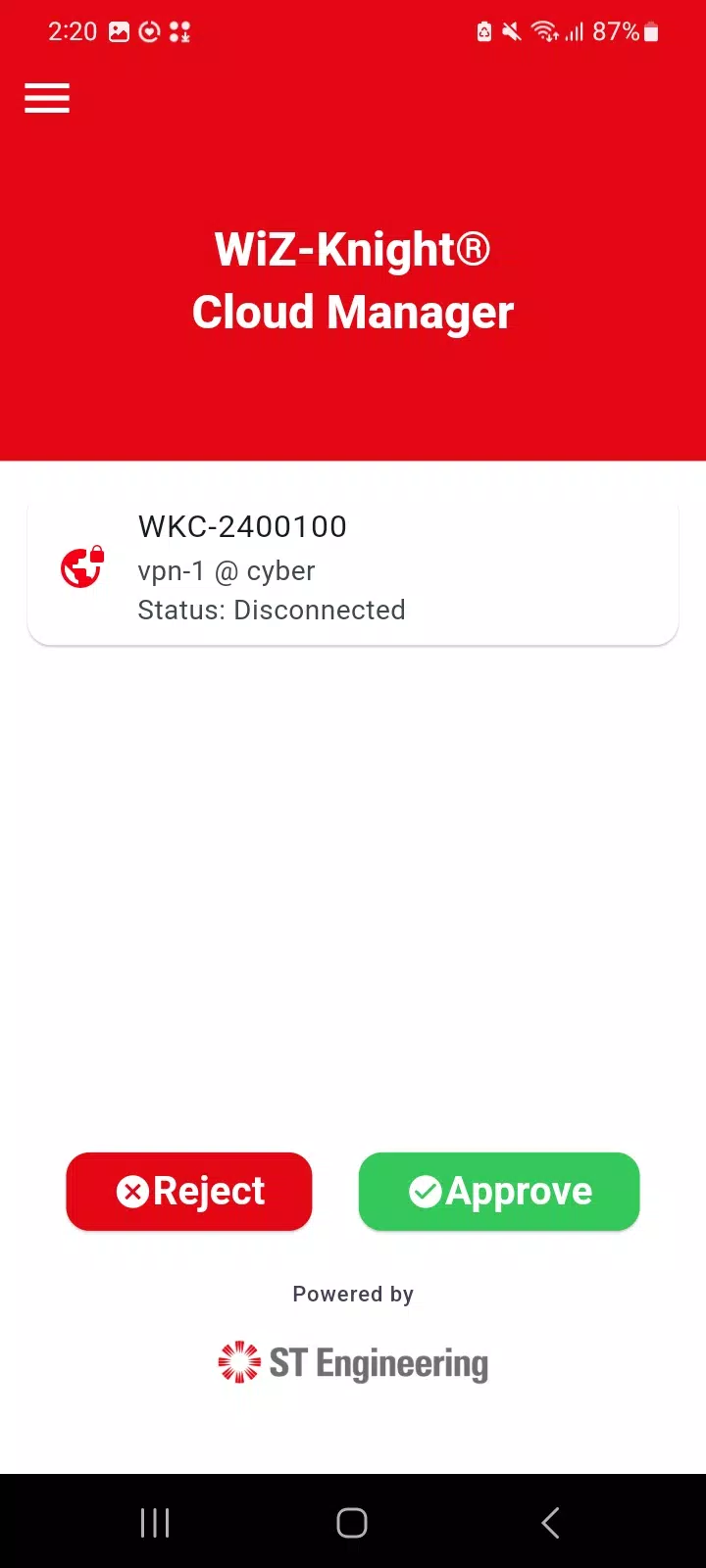 Zrzuty ekranu WiZ-Knight® Cloud Manager