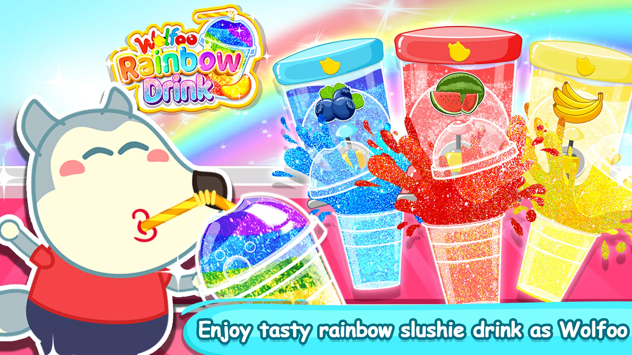 Wolfoo Makes Rainbow Slushy Screenshots