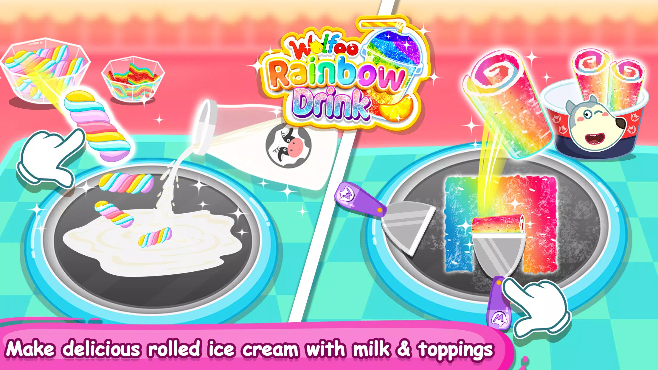 Wolfoo Makes Rainbow Slushy Screenshots