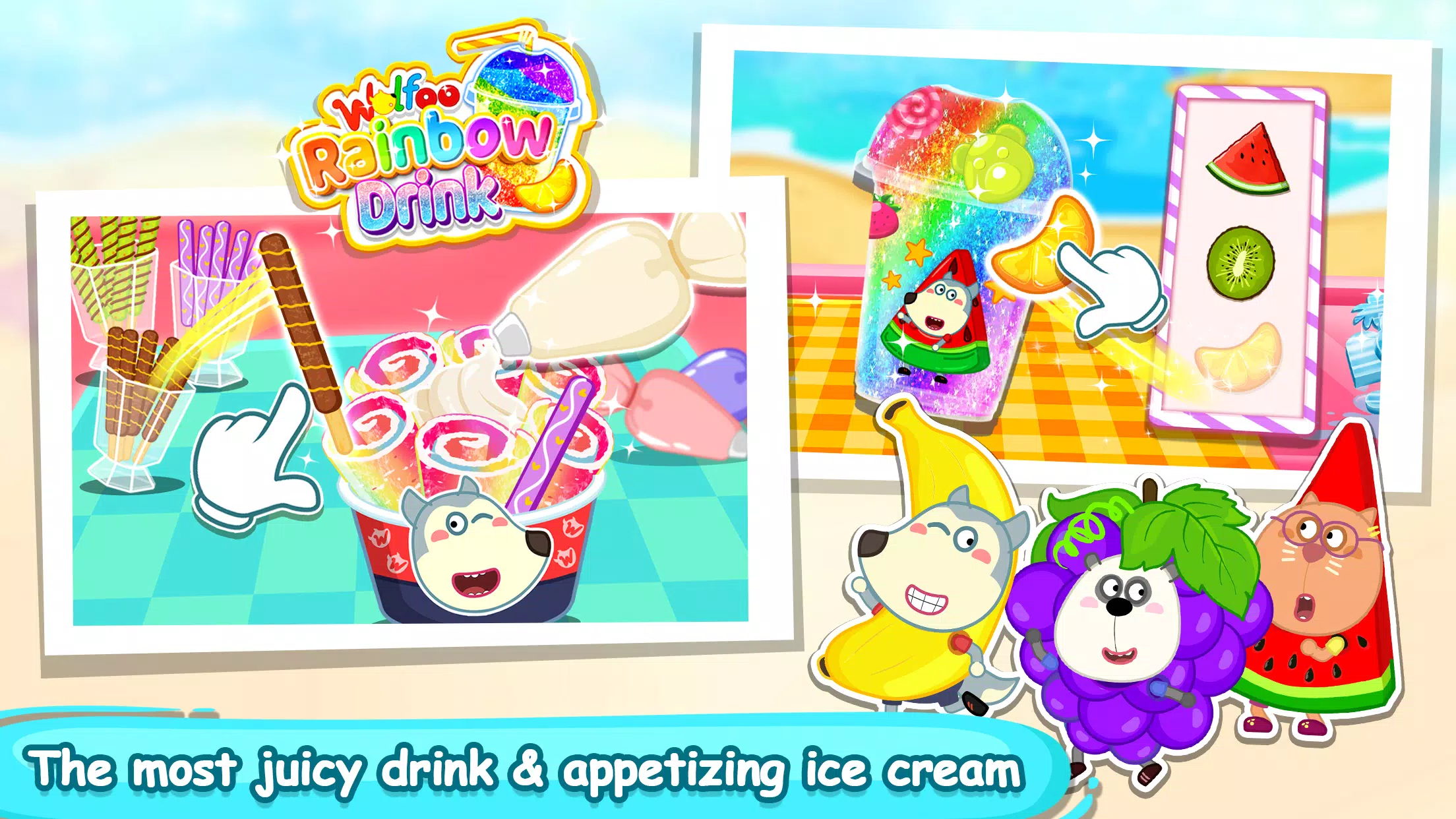 Wolfoo Makes Rainbow Slushy Screenshots