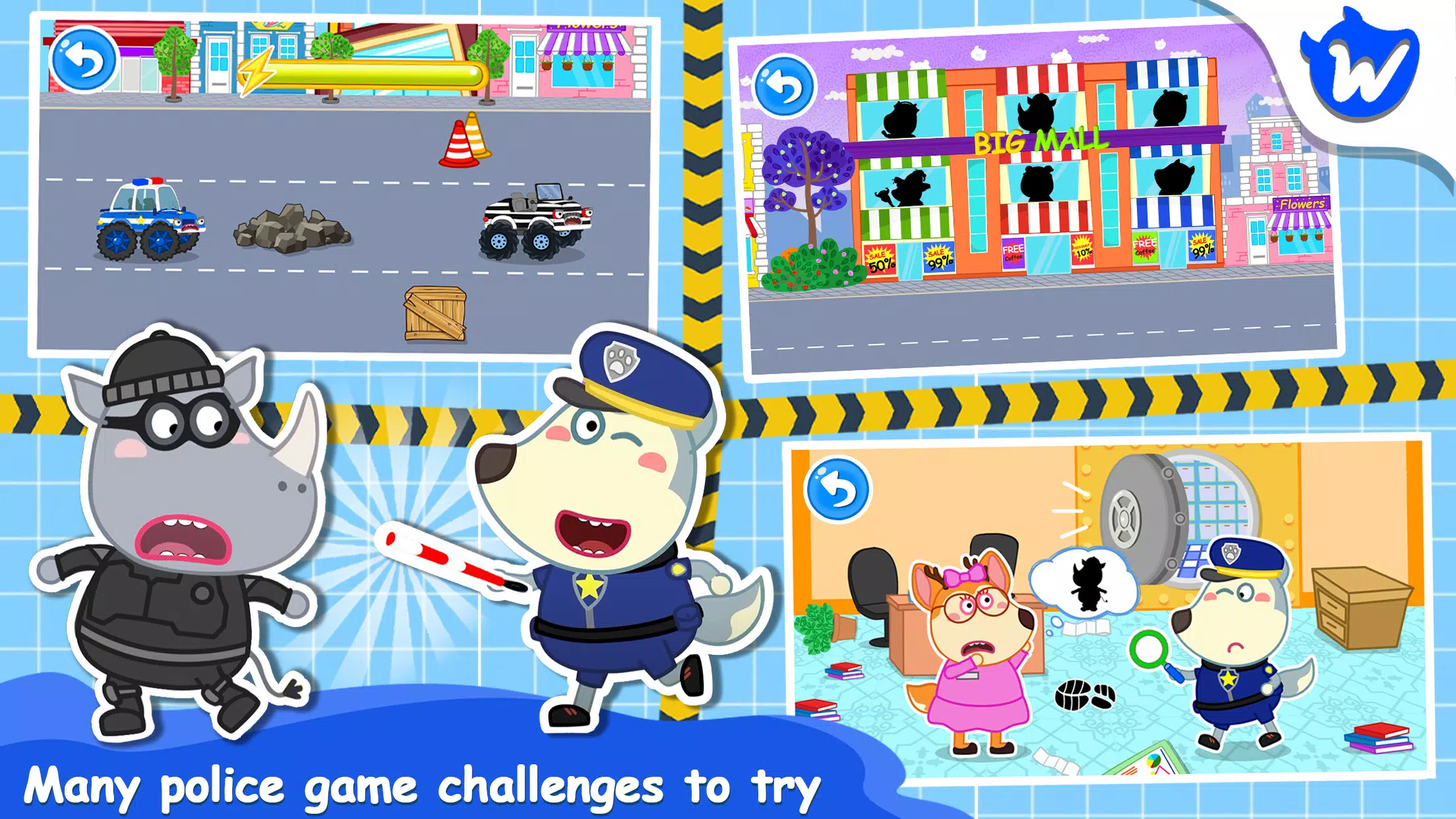 Wolfoo Police And Thief Game Screenshots