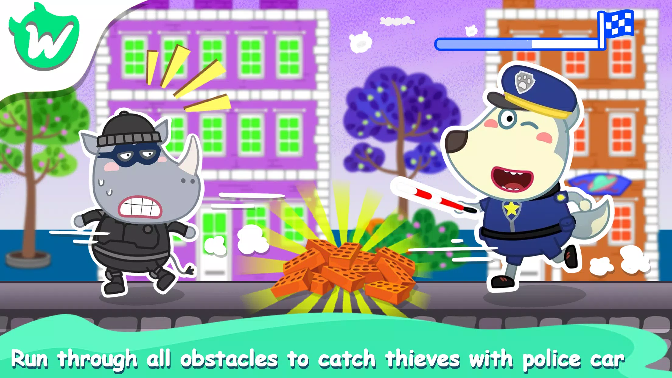 Wolfoo Police And Thief Game Screenshots