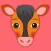 Orange Black Cow Mascot Stickers