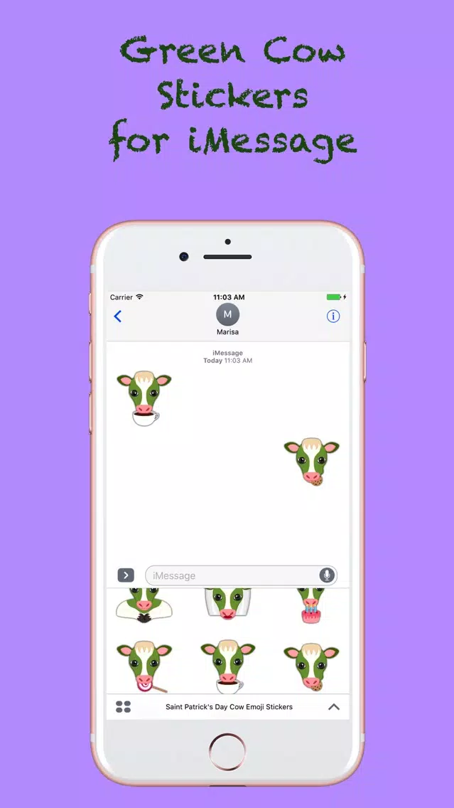 Saint Patrick's Day Cow Emoji Stickers Screenshots