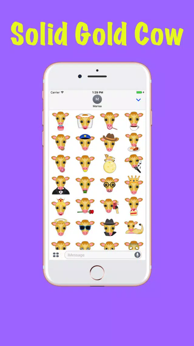Solid Gold Cow Emoji Stickers Screenshots