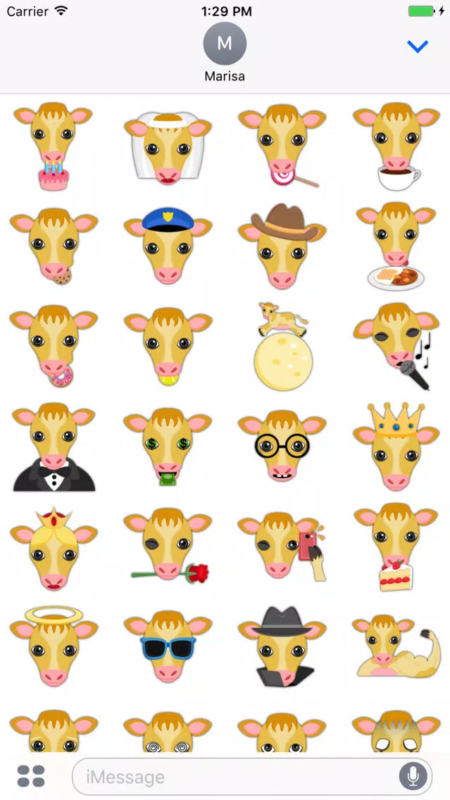 Solid Gold Cow Emoji Stickers Screenshots