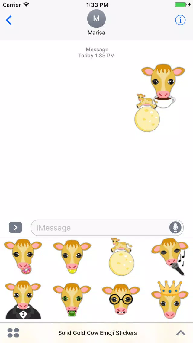 Solid Gold Cow Emoji Stickers Screenshots