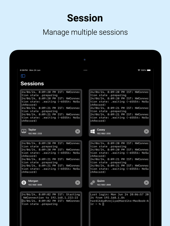 Terminux: SSH Client iPad Screenshots