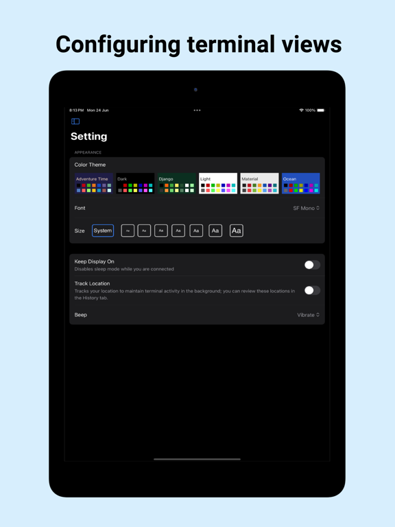 Terminux: SSH Client iPad Screenshots