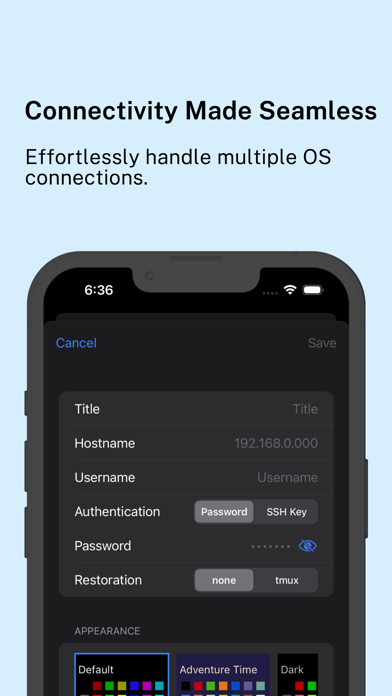 Terminux: SSH Client Screenshots