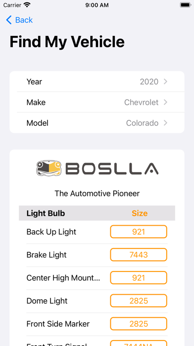 Auto Bulb Finder Screenshots