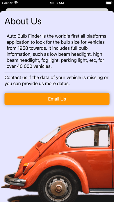 Auto Bulb Finder Screenshots