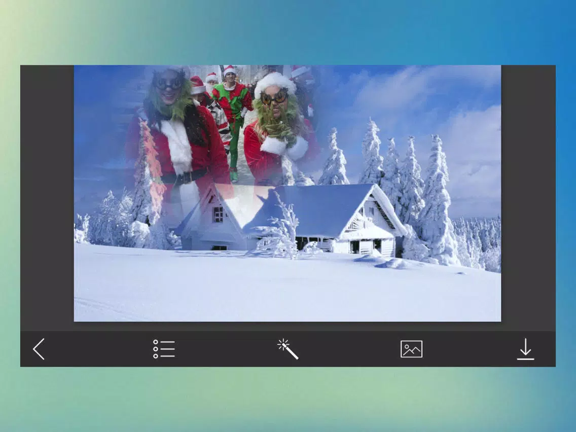 Xmas Jingle bell HD Frame - Free InstaFrame Editor iPad Screenshots