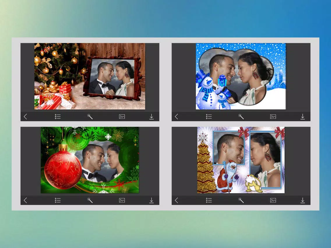 Christmas Holiday Photo Frames & Creative Design iPad Screenshots