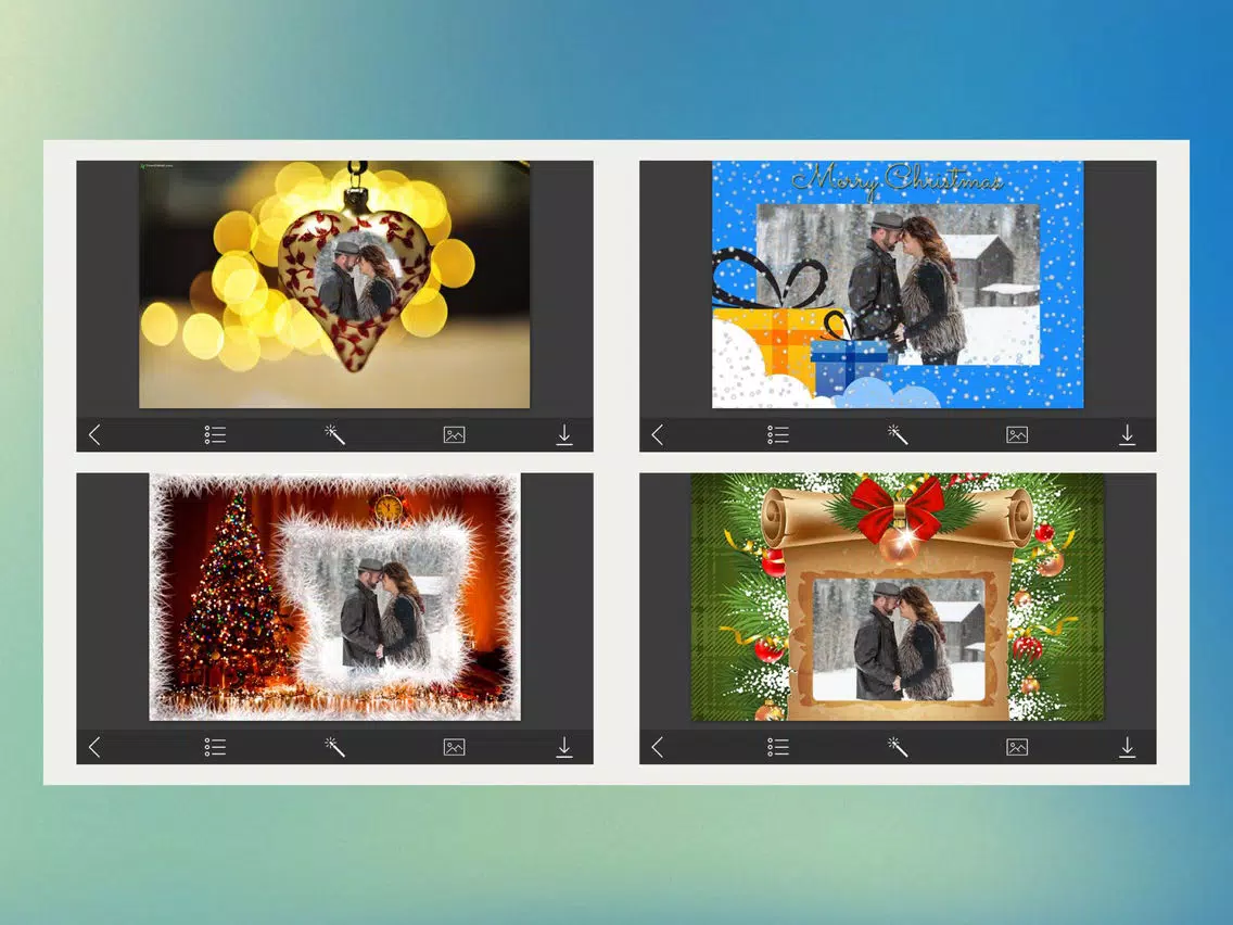 Christmas Holiday Photo Frames & Creative Design iPad Screenshots