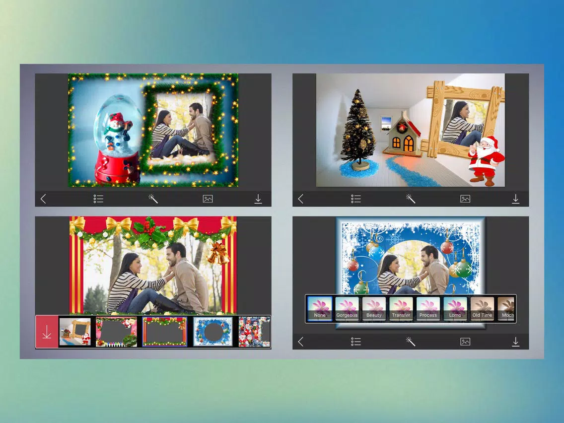 Christmas Holiday Photo Frames & Creative Design iPad Screenshots