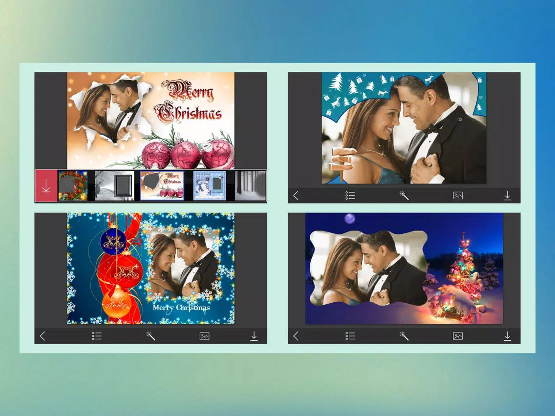 Christmas Holiday Photo Frames & Creative Design iPad Screenshots