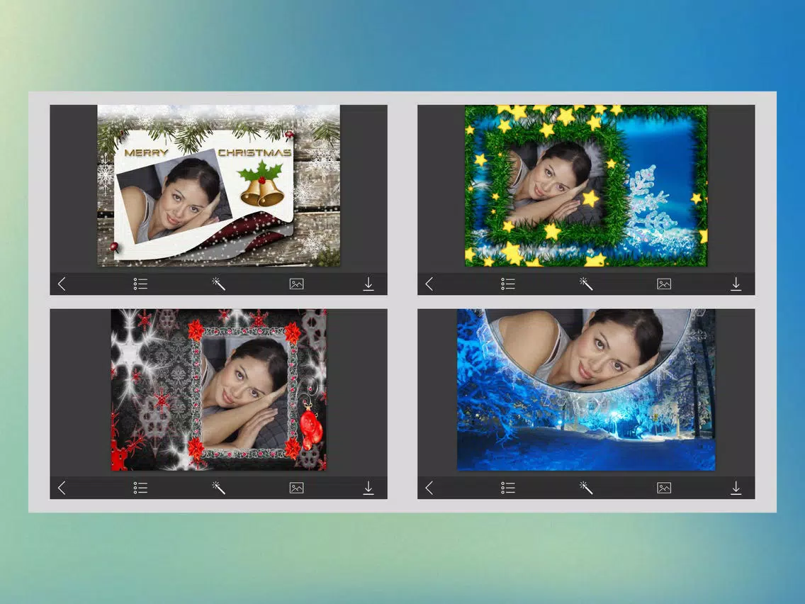 Holiday Christmas Photo Frames - Magic Frames iPad Screenshots