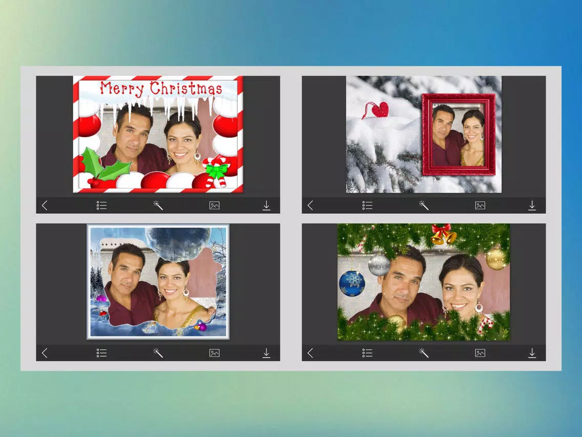 Holiday Christmas Photo Frames - Magic Frames iPad Screenshots