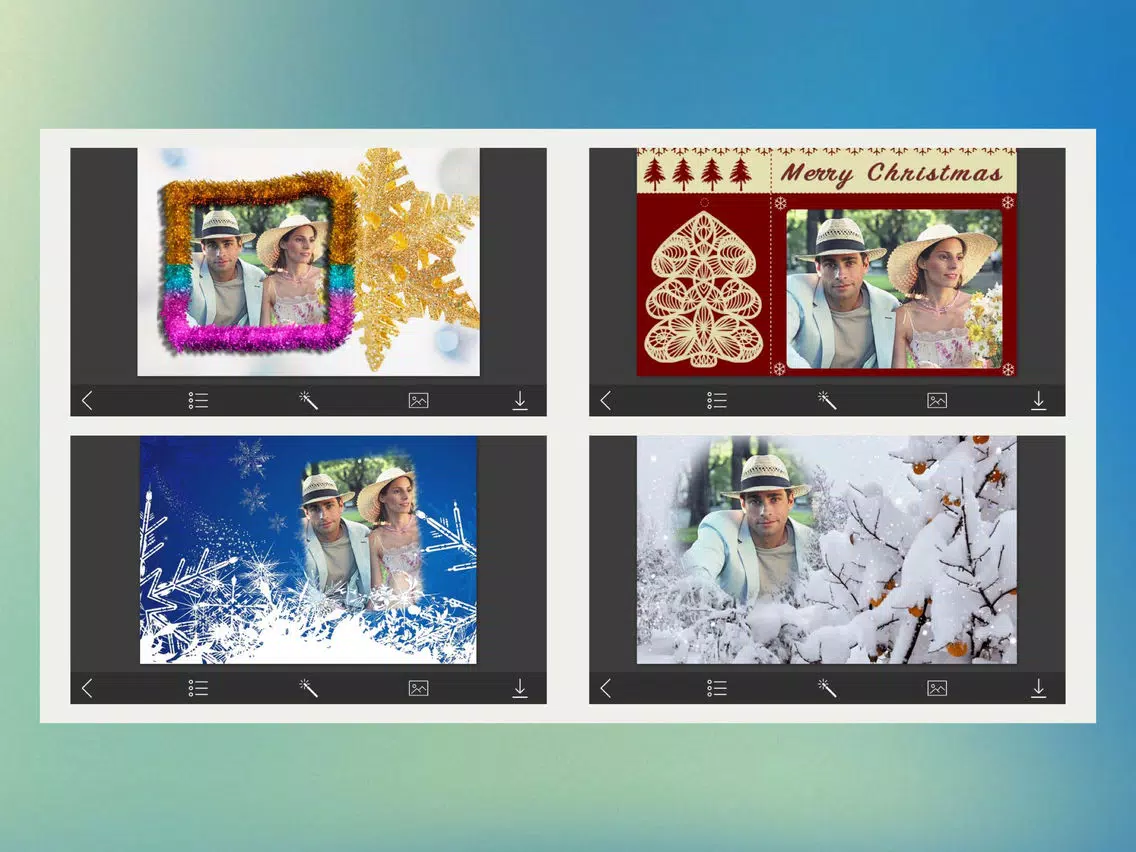 Holiday Christmas Photo Frames - Magic Frames iPad Screenshots