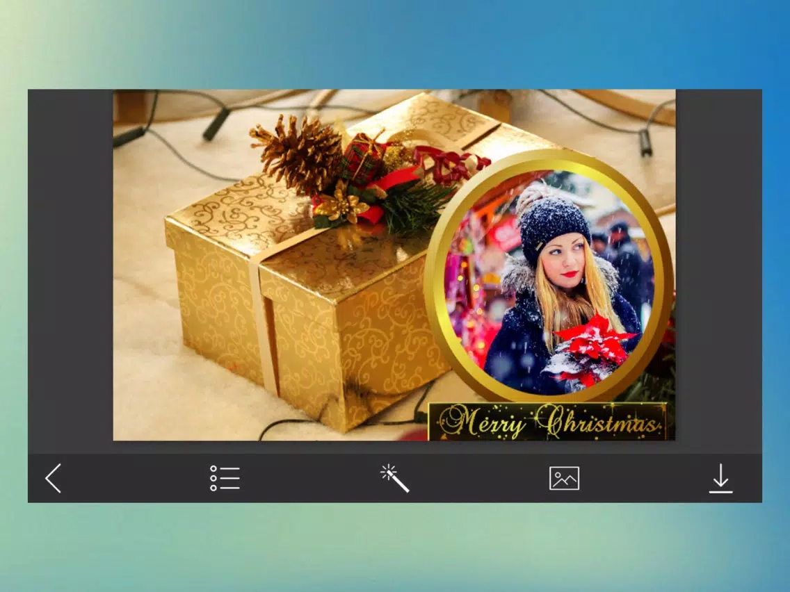 Holiday Xmas Picture Frame - insta frames Foto iPad Screenshots